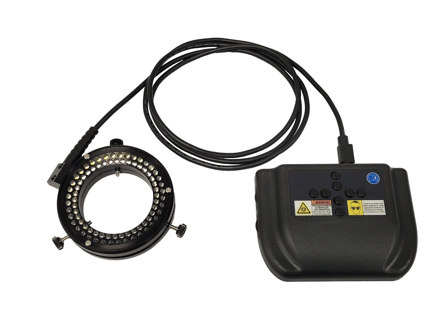 Dimmable LED-High Output Ring Light with 40 UV-A and 40 White LED's