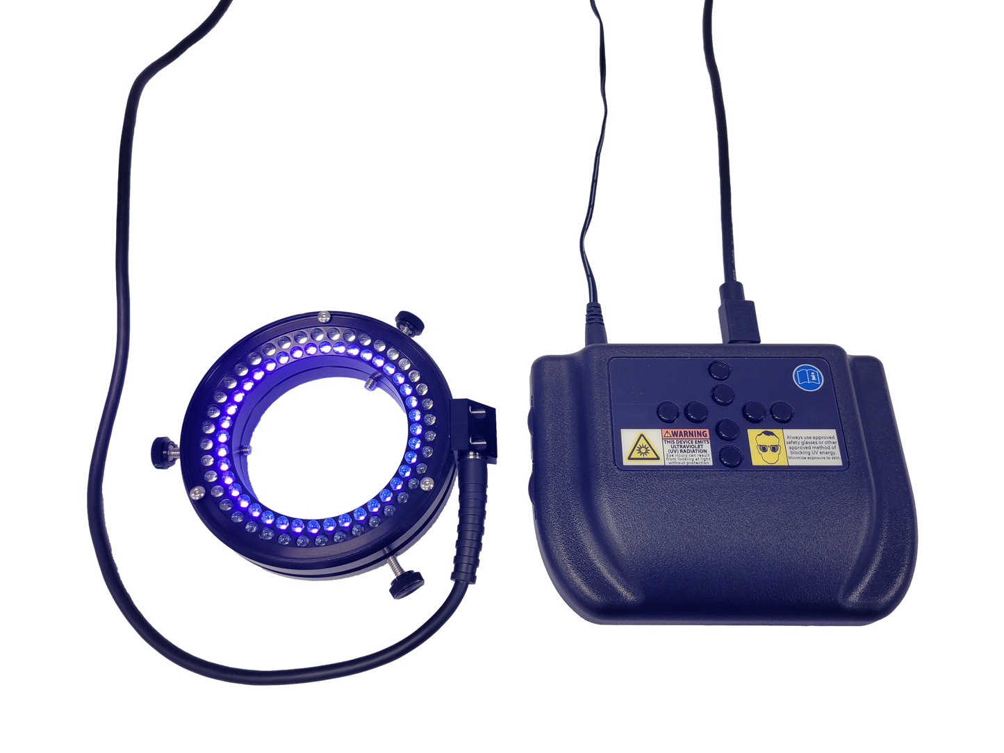 Dimmable LED-High Output Ring Light with 40 UV-A and 40 White LED's
