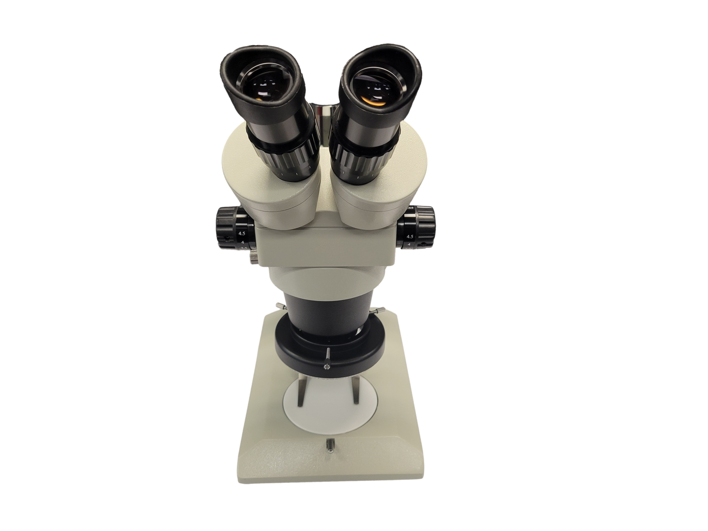 System 250 Stereo Zoom Binocular Scope, With 18734 Stand, and 15854 Quadrant Ring Light