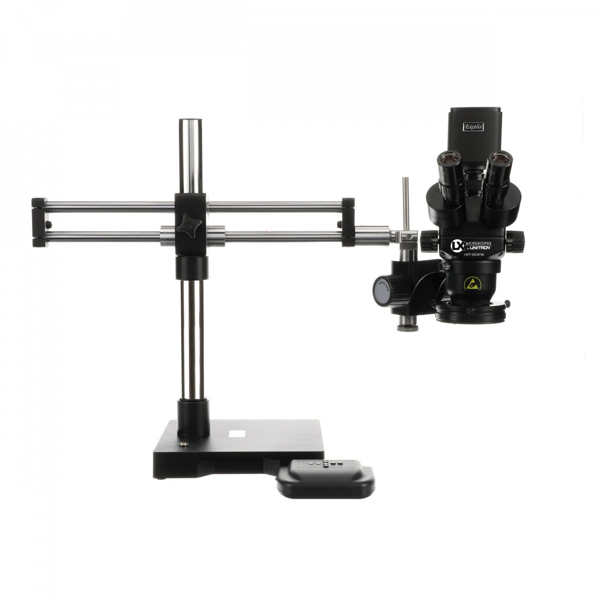 System 373RB-DMLED-HOHDTR-ESD, S-Z 23mm TRU Trinocular, RB Stand, Dimmable LED-High Output Ring Light, Excelis HD Camera, Video Adapter, ESD-Safe
