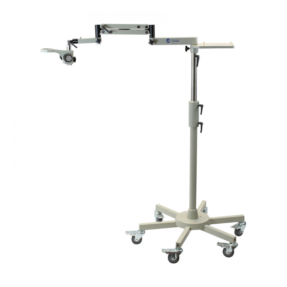 Rolling Microscope Floor Stand with V7 Articulating Arm & 23mm Focus Mount