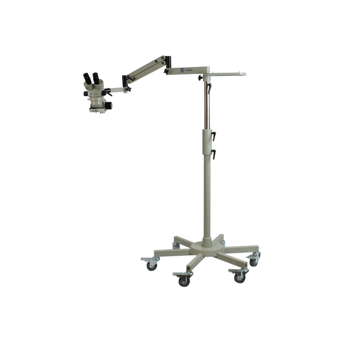 Rolling Microscope Floor Stand with V7 Articulating Arm & 23mm Focus Mount