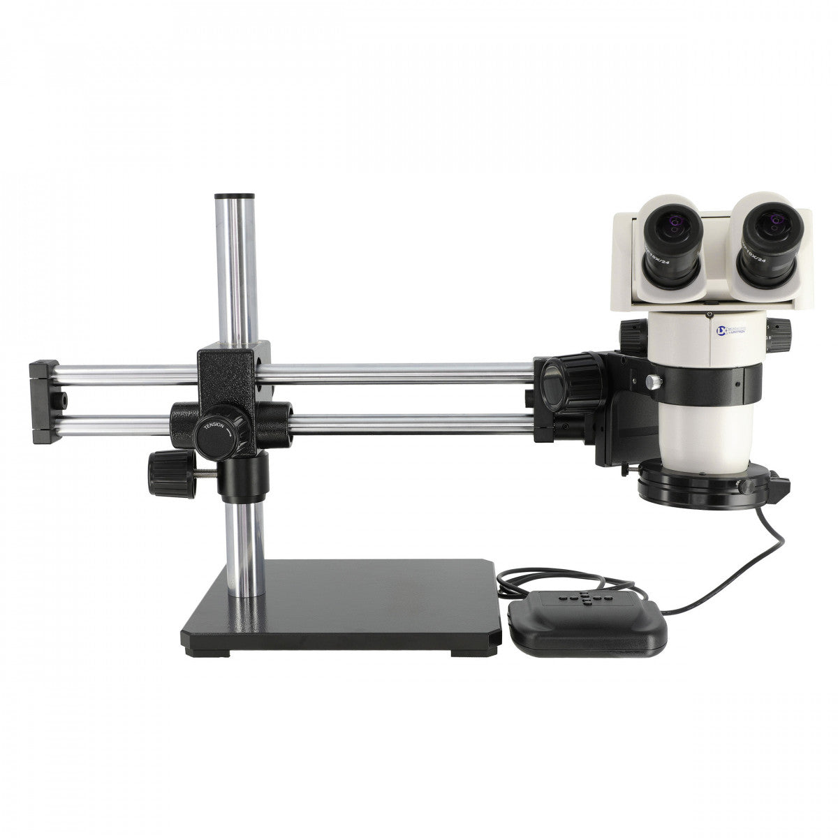 System 274BB-DMLED-HO WITH 0.5X LENS, S-Z 24mm Ergo Binocular, BB Stand, (0.5x Lens Included), Dimmable LED-High Output Ring Light