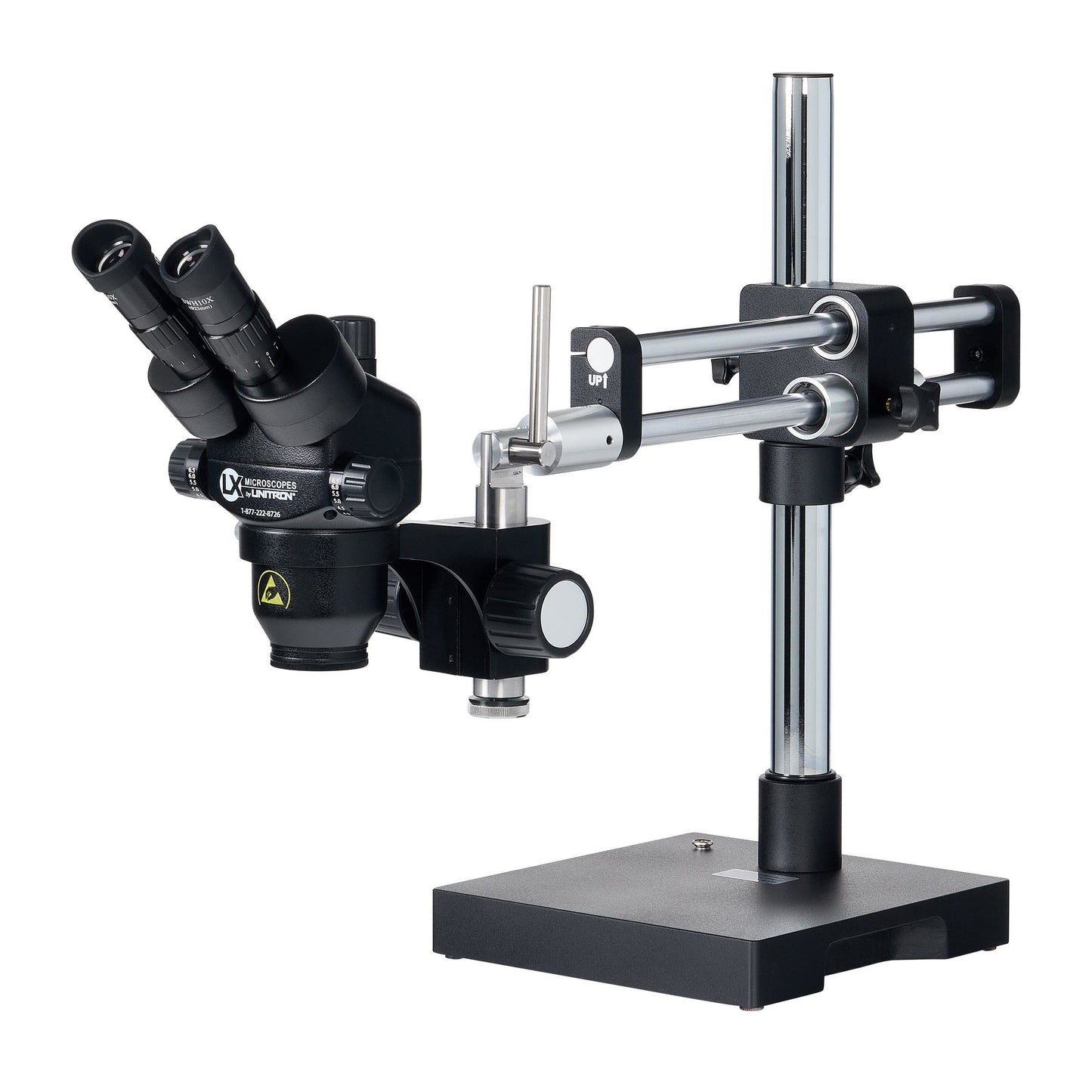 System 373RB-TRT-ESD, S-Z 23mm Tru Trinocular, 10X-65X, RB Stand, ESD-Safe