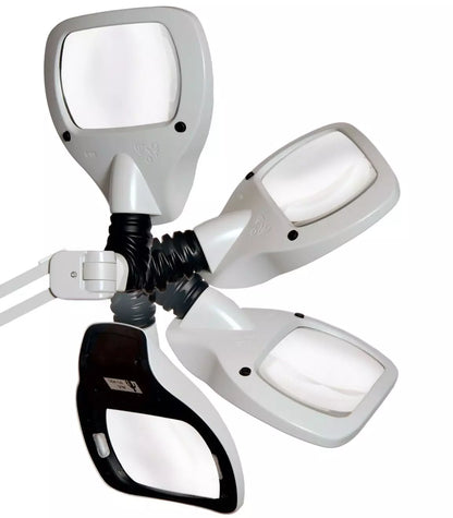 Luxo WAVE® LED Magnifier, 30" Reach Arm, (3.5-D or 5-D) Lens and (Clamp or Base)