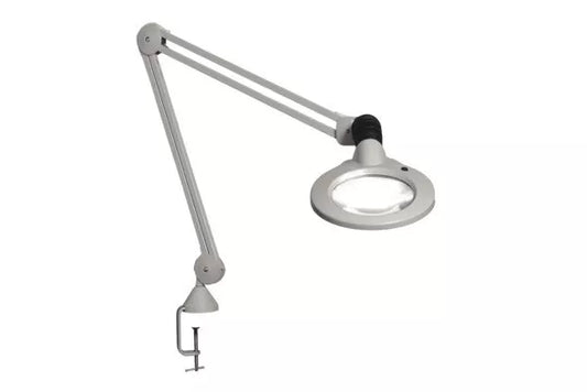 Luxo KFM™ LED Magnifier, 30" Reach Arm, (3-D or 5-D Lens) and (Clamp or Base)