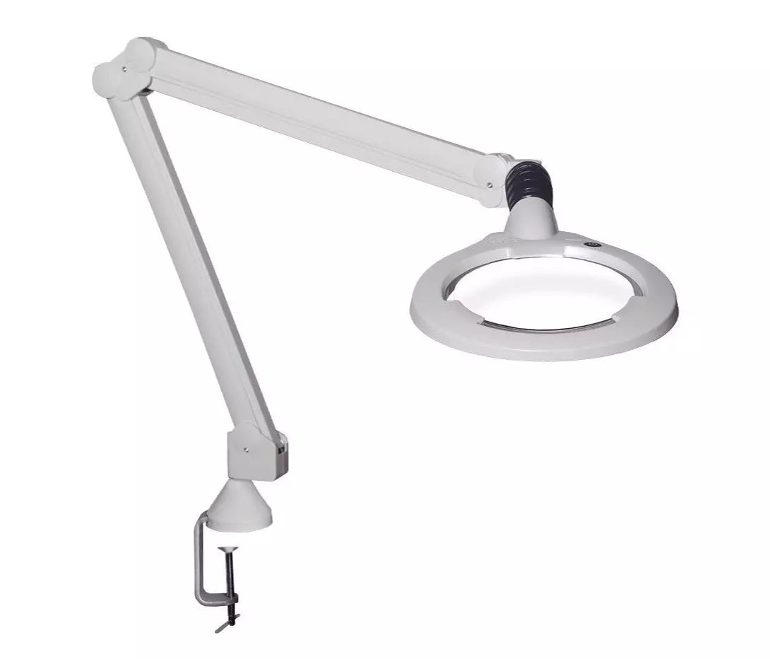 Luxo Circus LED Magnifier, 45" Reach Arm, (3.5-D or 5-D Lens) and Clamp